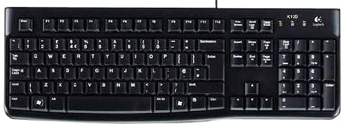 Logitech K120 Wired USB Keyboard, AZERTY, Black