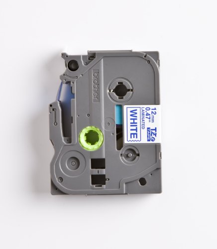 Brother Blue on White Label Printer Tape, 8 M Length, 12 Mm Width